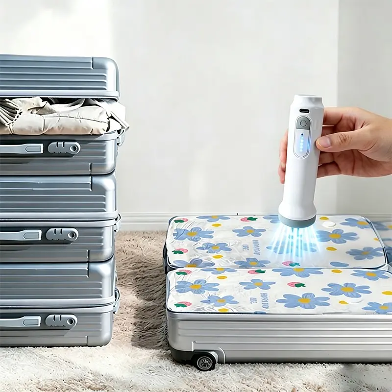 Cordless Electric Strong Suction Pump for Vacuum Storage Bags, Portable USB Rechargeable Seal & Compression Bag Pump, Cordless Vacuum Sealing, Ideal for Travel, Wireless Vacuum Pump, Vacuum Packing Pump