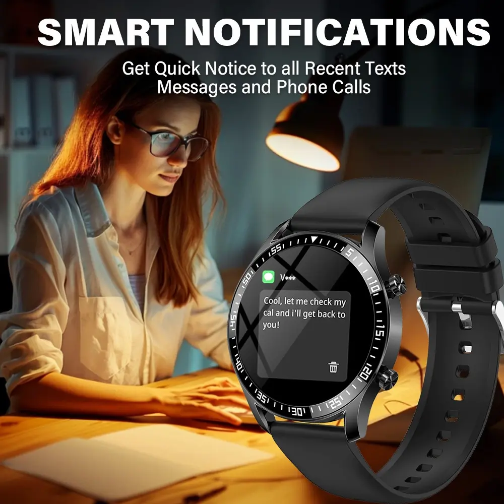 The latest smartwatch, high-end, with multiple functions such as call reminder, message notification, multi-sport modes, calendar, music control, stopwatch, and more