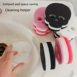 Premium 6-Piece Halloween Special Edition Scouring Pad, High-Quality Spooky Shaped Kitchen Cleaning Sponge, Non-Scratch Durable Heavy Duty Scrub Sponge for Dish and Pan, Festive Novelty Gift