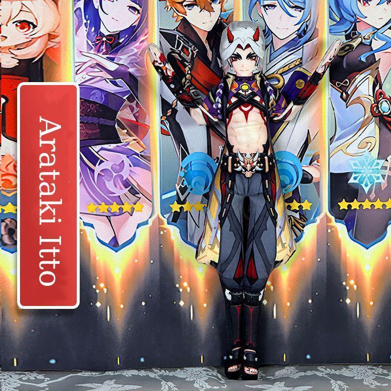 Game Genshin Impact Wanderer Xiao Morax Cosplay Plush Cotton Doll Slender Twistable Shape Room Decoration Abstract Model Gift