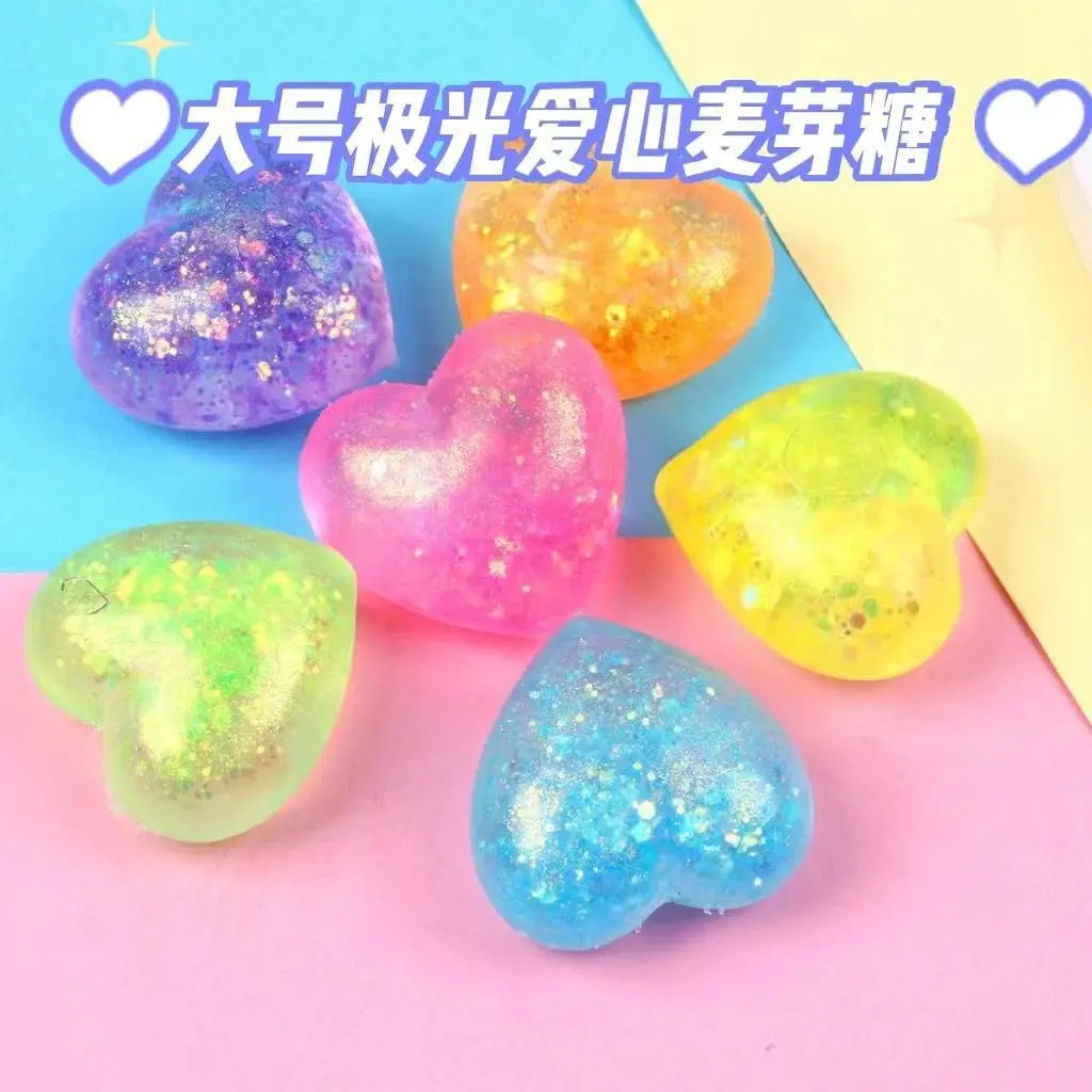 Large Aurora Love Maltose TPR Slow-Rise Pinch Music Ball, Anxiety Fidget Distraction Stress Relief Toy, Sensory Tool, Anxiety Fidget Stress Relief Toys, Ball Stress Relief Toys
