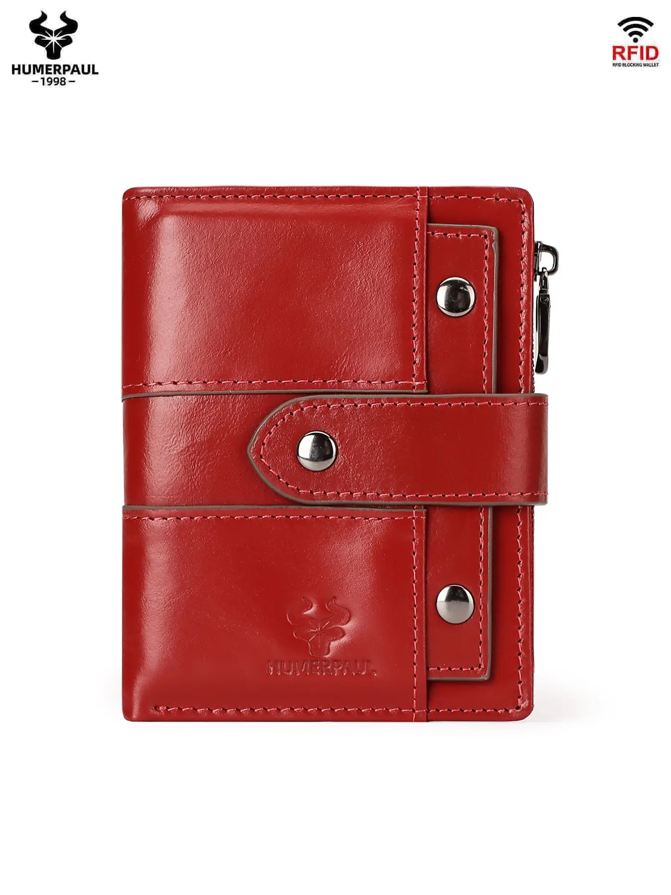HUMERPAUL Women Classic Fashion Wallet Card Holder RFID Blocking Leather Material Multiple Card Slots Compact Design Ideal for Travel Parties