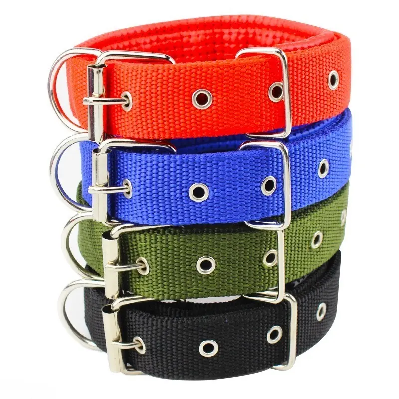 2PCS Adjustable Dog Collar Set - Foam Padded, Soft Leather Lining, Polypropylene Pressure Relief Pet Walking Supplies for All Breeds