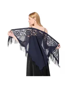 New lace shawl lace triangular scarf shawl bride bridesmaid wedding dress banquet shawl triangular scarf women Fashion Shawl