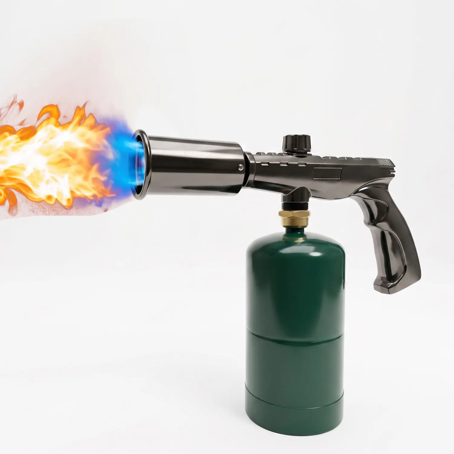 Propane Grill Torch Gun with Adjustable Flame (800, 000 BTU, 4000°F) - Ergonomic Flamethrower for BBQ, Campfire, Welding, Weed Control Durable Plastic, No Electricity/Battery Needed (Tank Not Included), Campfire Starter | BBQ Tool ForSteak