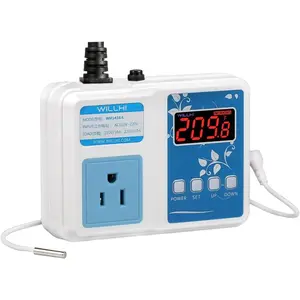 10A 110V Improved Version Digital Thermostat Switch Temperature Controller Sous Vide Controller with NTC 10K Sensor