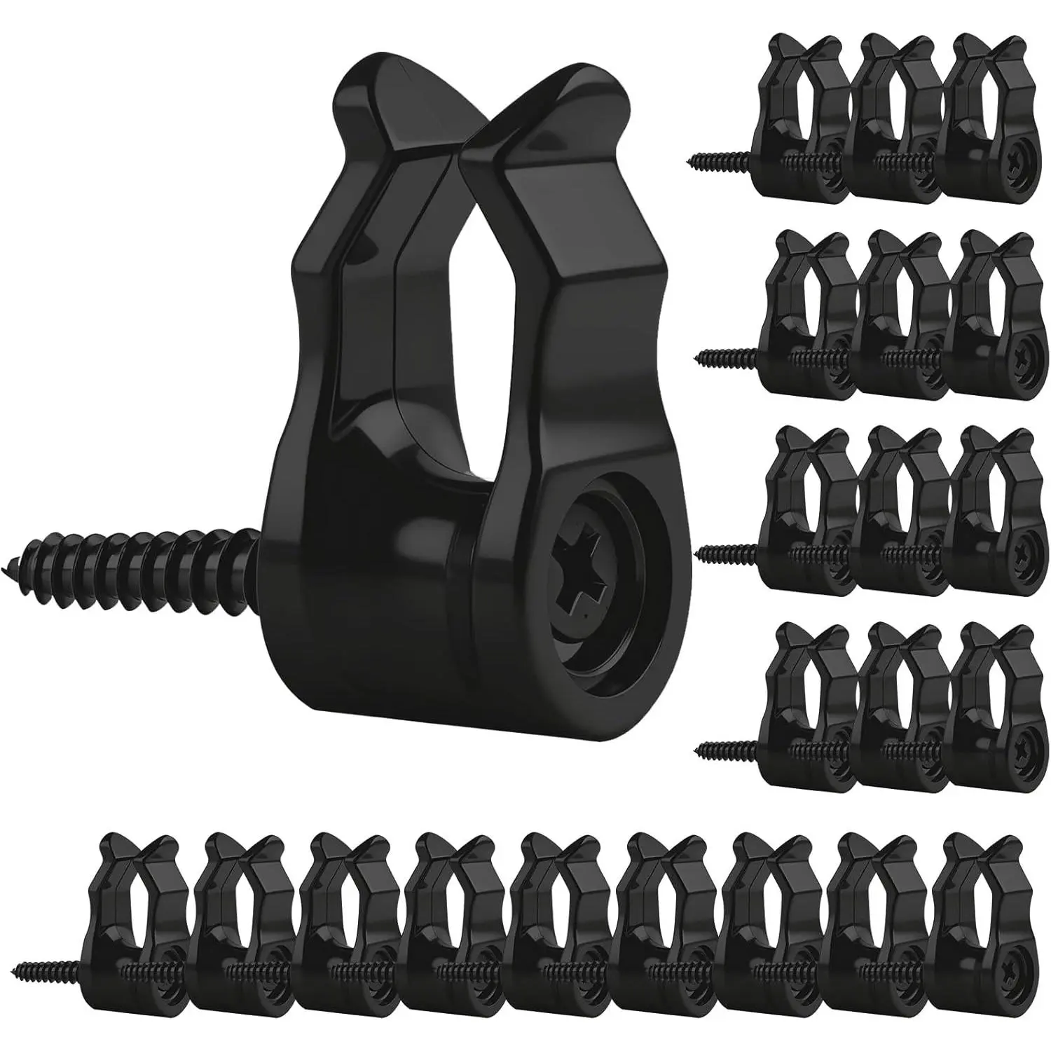 50 Pack String Light Clips, Screw in Hooks for Outdoor String Lights,Weatherproof Cable Clips for Christmas Fairy Lights, Rope Light, Patio Holiday Decor & Cable Management-Blackfidget toys