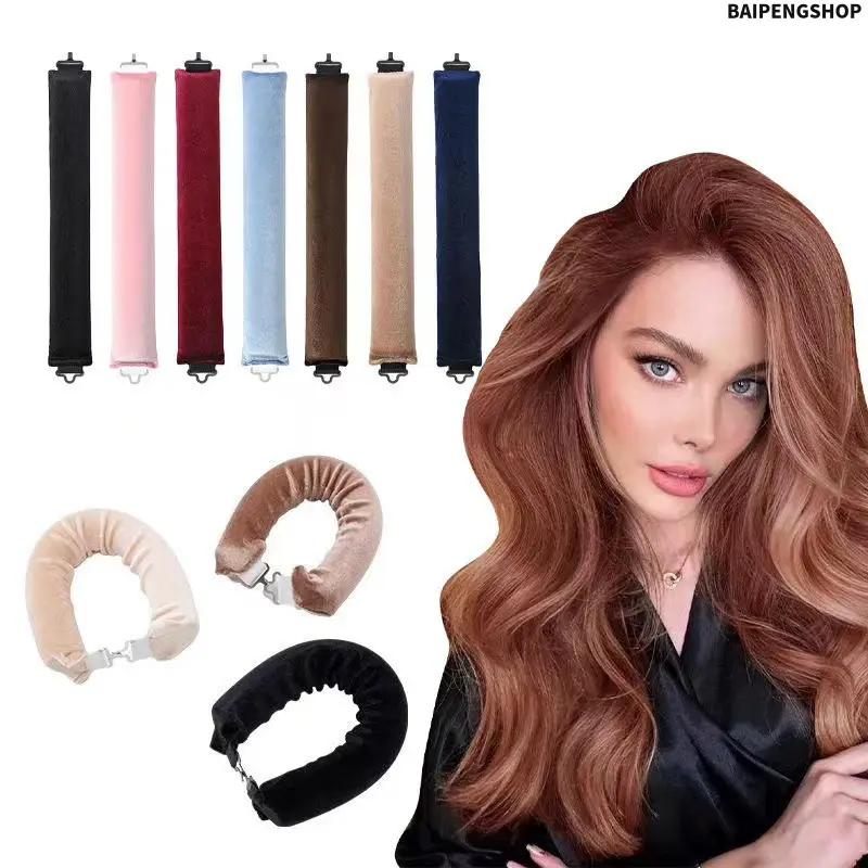 3Pcs Heatless Hair Curler Hook Rubber Set, No Heat Damage Overnight Sleep Hair Rollers, Soft Bendable Curling Rods, DIY Styling Tool for Lazy Home Hairstyles, Create Fluffy Natural Big Waves