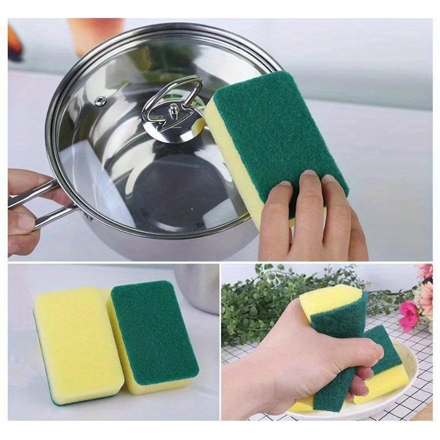 15/30/48-piece multifunctional square kitchen sponge with high water absorbency, rust removal, and stain removal capabilities, featuring a double-layer design, suitable for tableware, kitchenware, and furniture