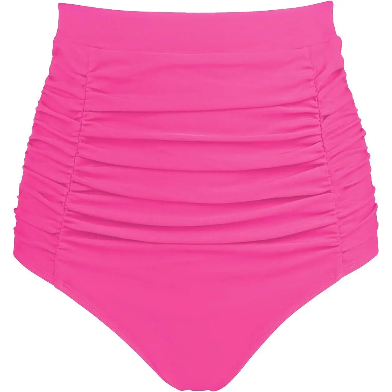 Women's High Waisted Bikini Bottom Tummy Control Ruched Full Coverage Swim Bottom
