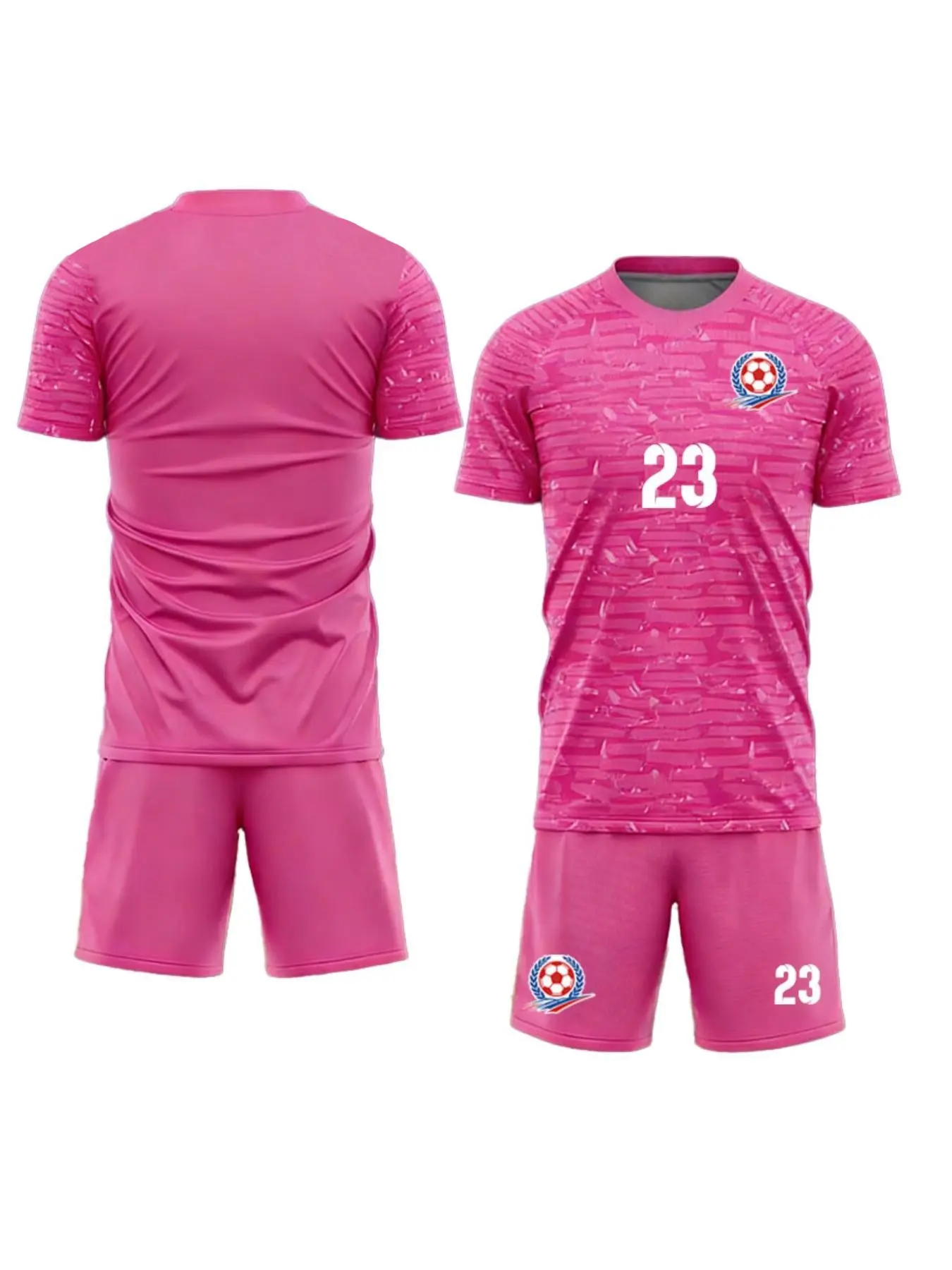 Professional-level football uniform - Wavy design quick-drying jersey and shorts set, breathable and durable football training uniform set for adults and teenagers, competition team uniforms for children and adults, Athletic Training Apparel