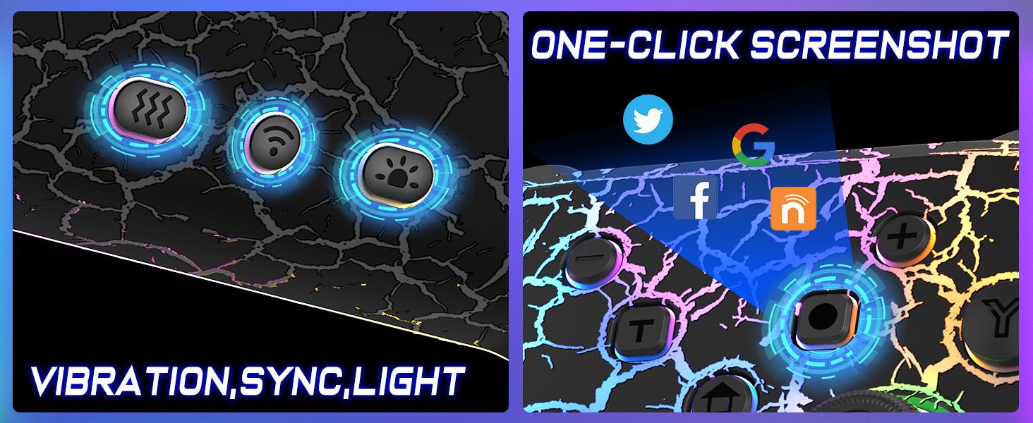 BEBONCOOL Wireless Switch Pro Controller - Switch Controllers Compatible With Nintendo Switch/Lite/OLED,Multi-Platform PC/IOS/Android, Switch Pro Controller With 9 Adjustable Light Colors,Programmable,TURBO