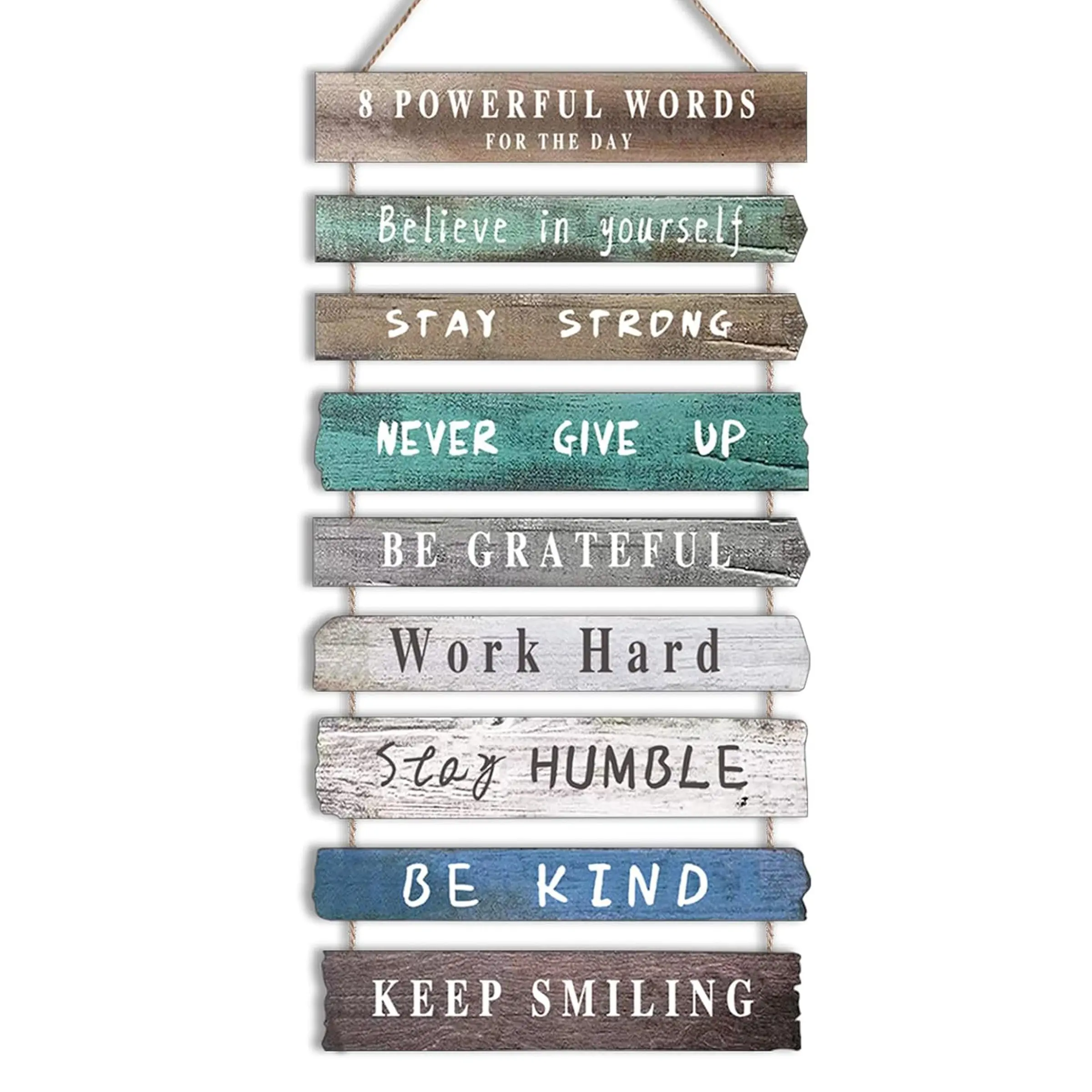 1pc Inspirational Wall Art Sign for Home and Office, Wooden Hanging Motivational Wall Art Decorative Sign, Inspiring Positive Words Wall Art Decor for Home, Living Room, Bedroom, Bathroom, Classroom, Gym, Decorative Home Accessory, Interior Wall Decor