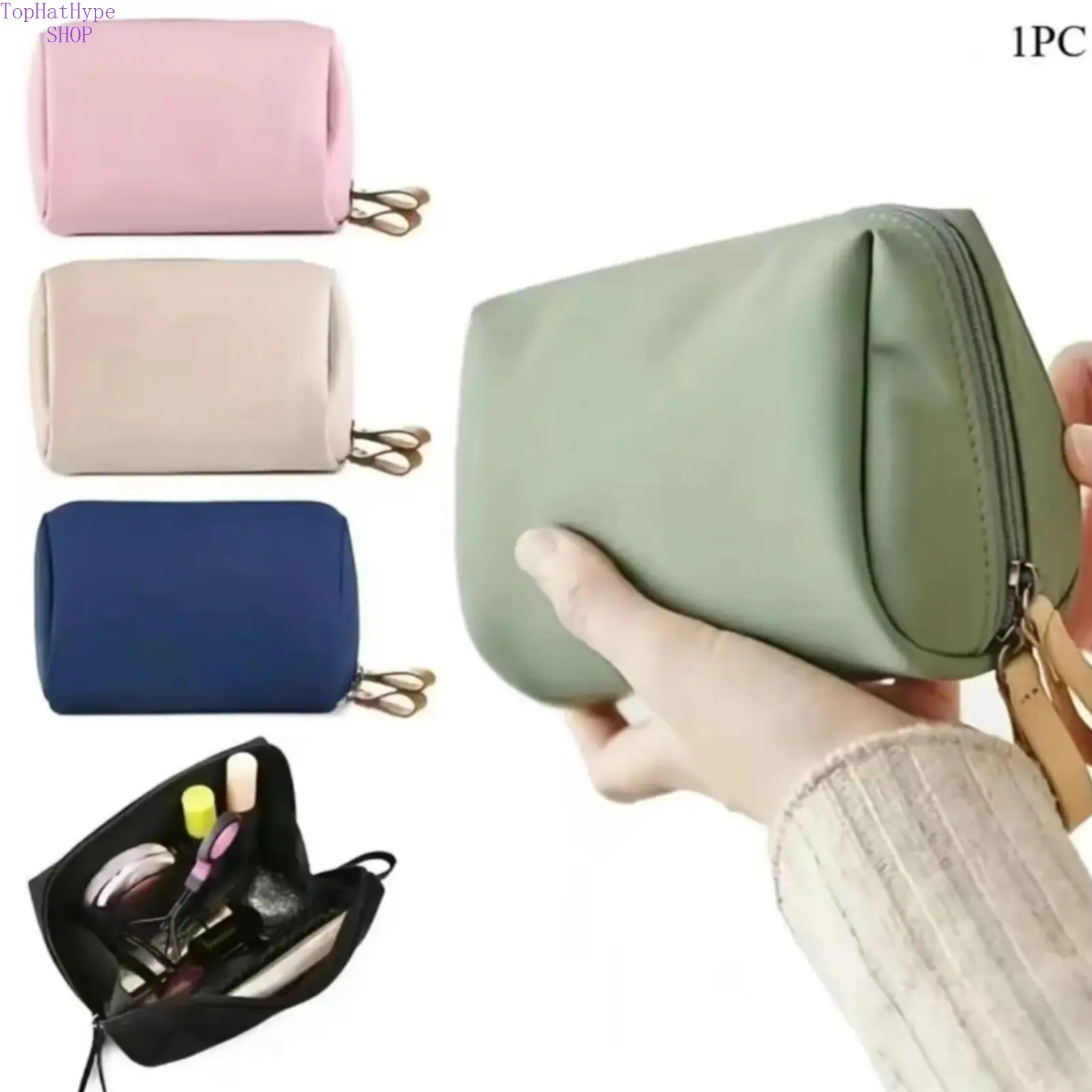 Korean Style Quilted Travel Beauty Bag, Mini Cosmetic Pouch and Organizer, Lightweight and Portable for Purse Essentials, Makeup, Mini Travel Products, Accessory, Toiletry, Compact, Compact Shape, Minimalist, Daily Purse, Zipper