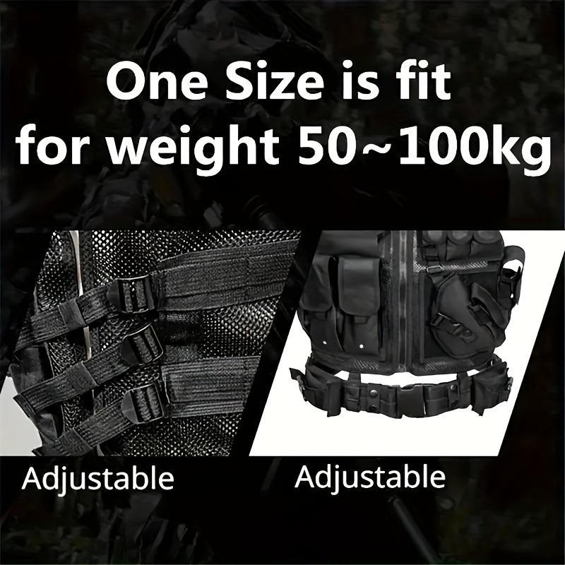 BIGWIG Versatile breathable outdoor vest with webbing and multiple pockets, four-season tactical gear for hiking, camping, fishing and training, outdoor essentials, tactical vest