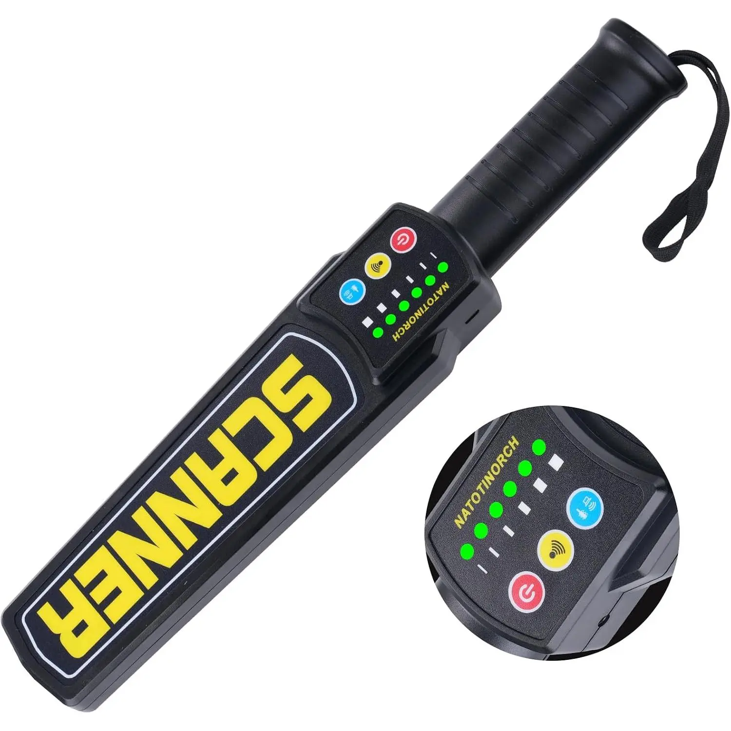 Rechargeable Handheld Metal Detector Wand,High Sensitivity  Wand,Scanner Metal Detector Adjustable 6-Level Sensitivity,Scans  Metals