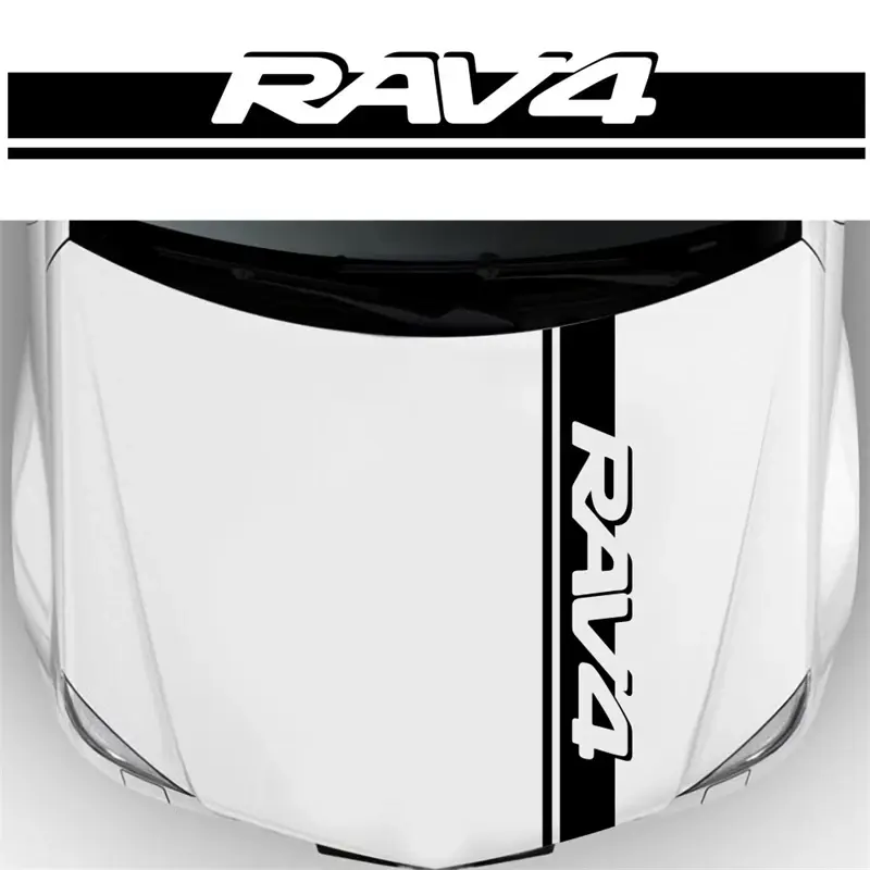 Motorsport Stripe Car Decal Set - Premium Vinyl Glueless Side Decals, Peel-and-Stick Zebra Print Graphics, Weatherproof Car Exterior Accessories for RAV4 & More, DIY Beauty Enhancement for Friends’ Vehicles, Water Resistant