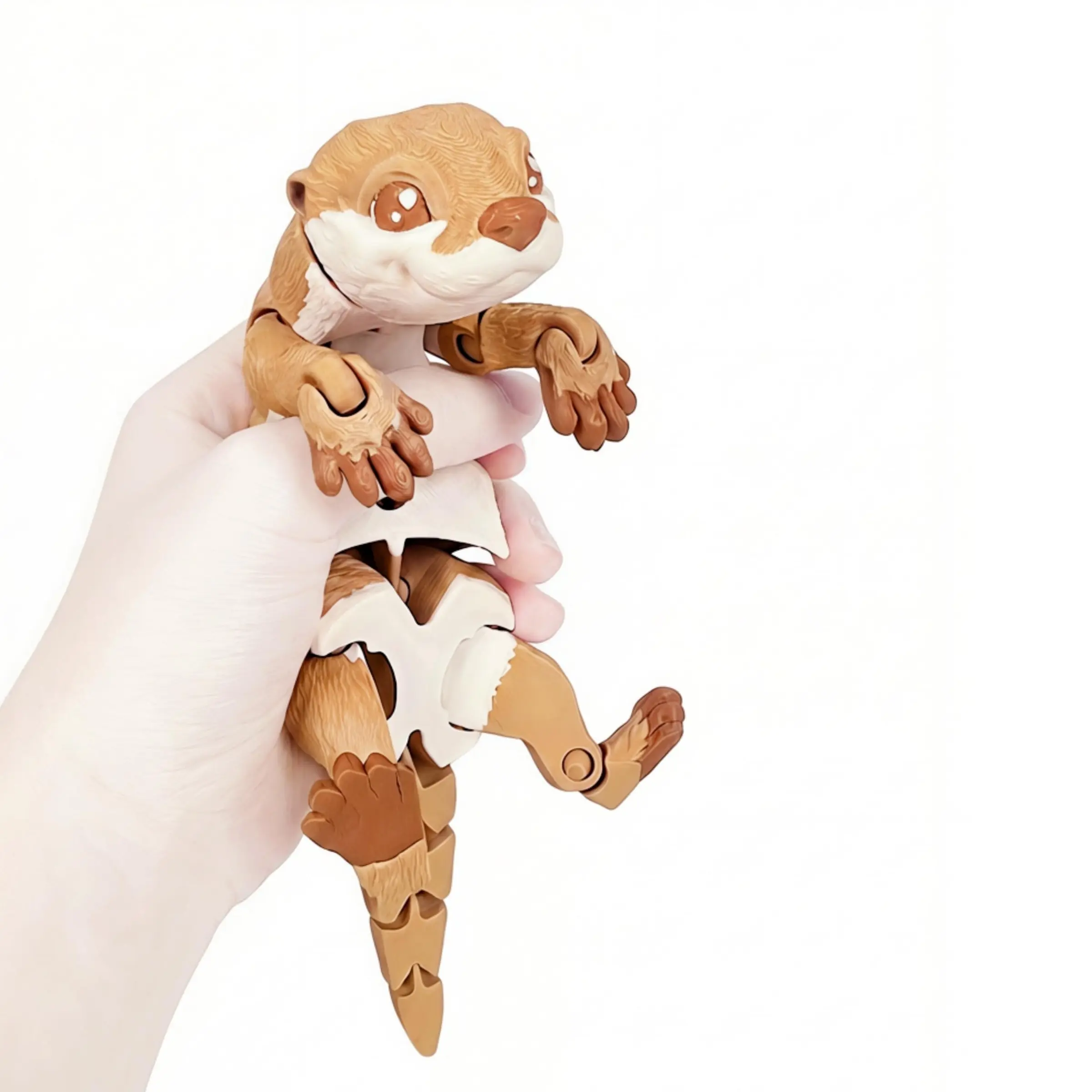 3D Printed Animal Otter Jointed Figure, Movable Joints, Desktop Home Office Decor, Flexible Animal Toy Statue, Birthday Gift