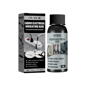 Liquid Electrical Insulating Glue (Black 30ml) High-Temperature Resistant Organic Insulation Good Weather Resistance Waterproof Repair Sealant