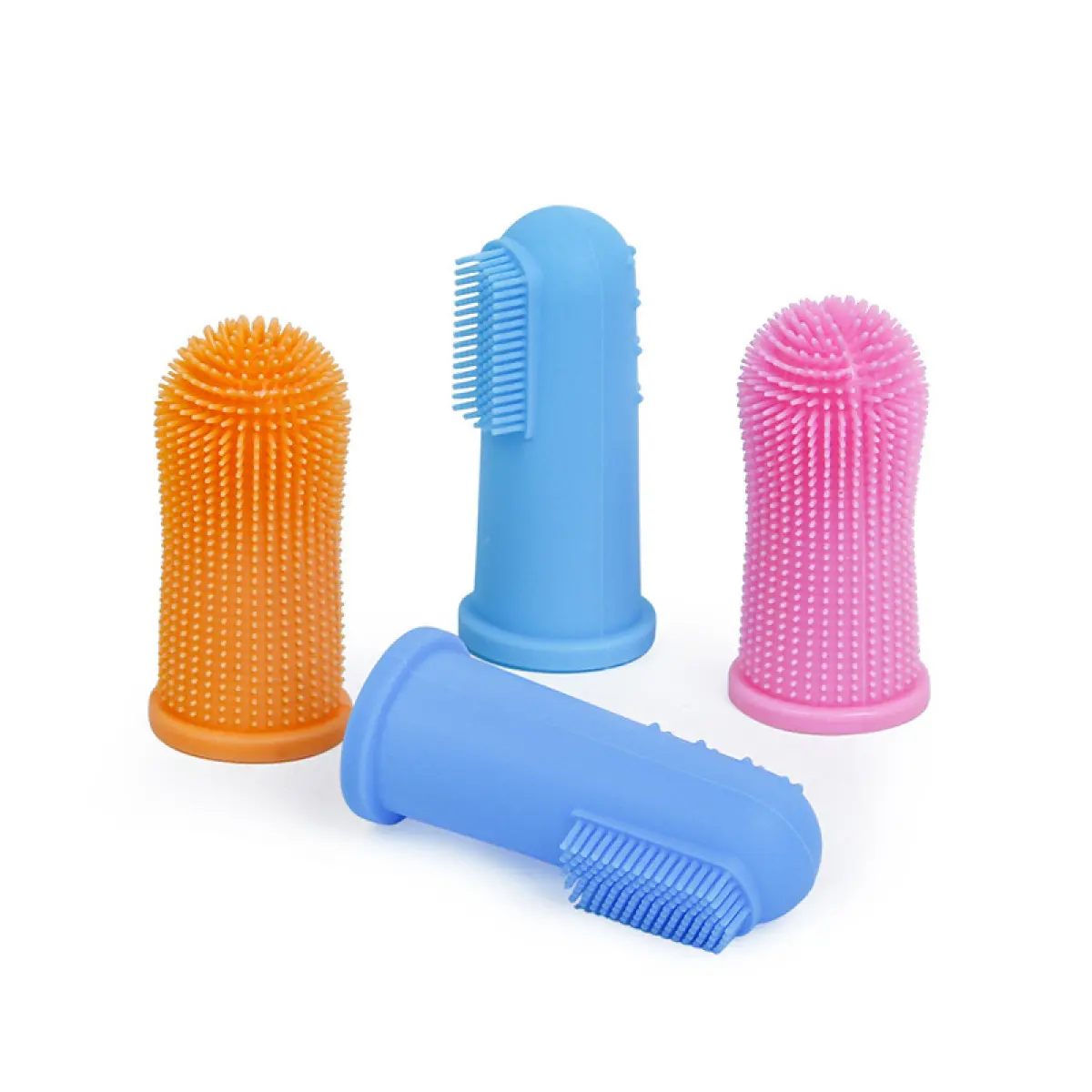 Reusable Silicone Finger Brush for Cats & Dogs, Dense Small Soft Bumps Pet Oral Care Grooming Tool, Easy to Clean, Plaque Removal, Freshens Mouth, Fits All Sizes, Toothbrushes
