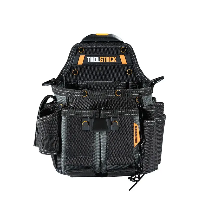 Toolstack Electrician Tool Kit, Construction Tool Pouch, 1200D Multi-Layer Oxford Fabric, Durable Work Waist Bag Tool Organizer, Waterproof, No Assembly Needed