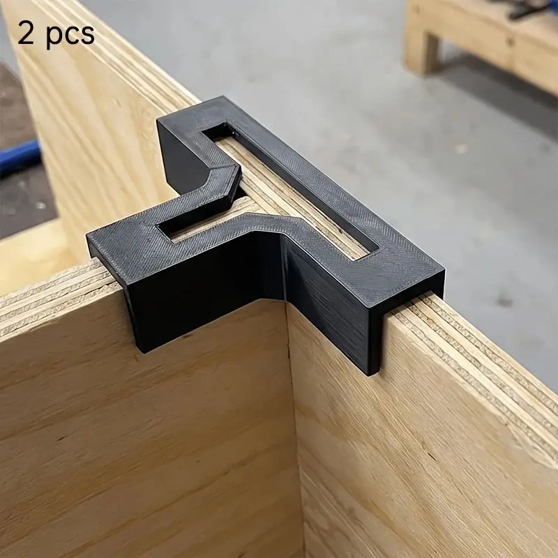2-Pack T-Shape Wood Connector Brackets, Thickened 90-Degree Right Angle Fixing, Solid Wood Furniture Reinforcement, Easy Installation, Durable
