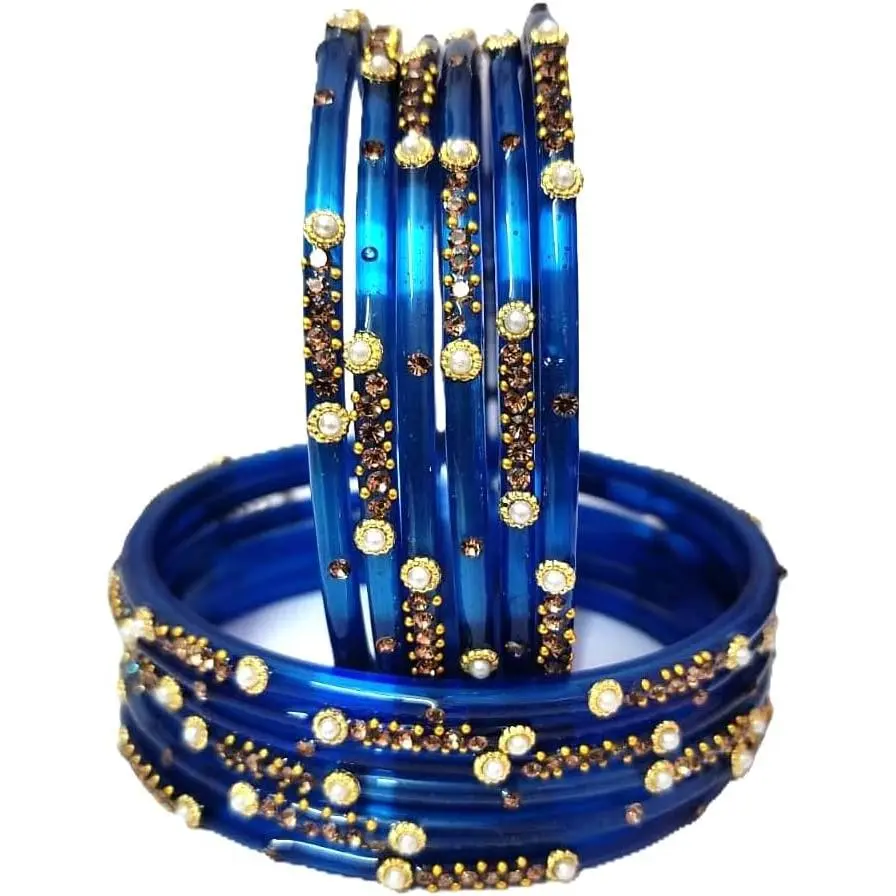 ™ Indian Bangles  Bollywood Bangle Set Bridal Traditional Dailywear Glass Bangles Set for Women Bangles Ethnic Wear