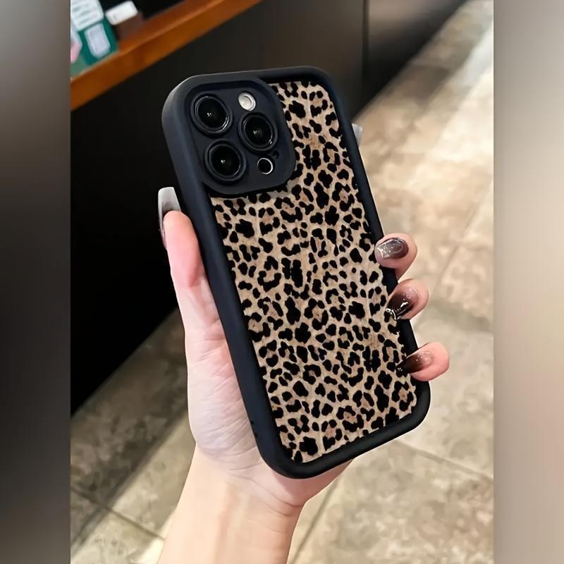 Case for iPhone 17 Pro Max 16 Plus 15 14 13 12 11 Air E Xs Xr Stylish Simple Leopard Hair Trendy Pattern Pocket-Friendly Shockproof Silicone Protective Softcase.QXB319.designer,case Smartphone Cellphone