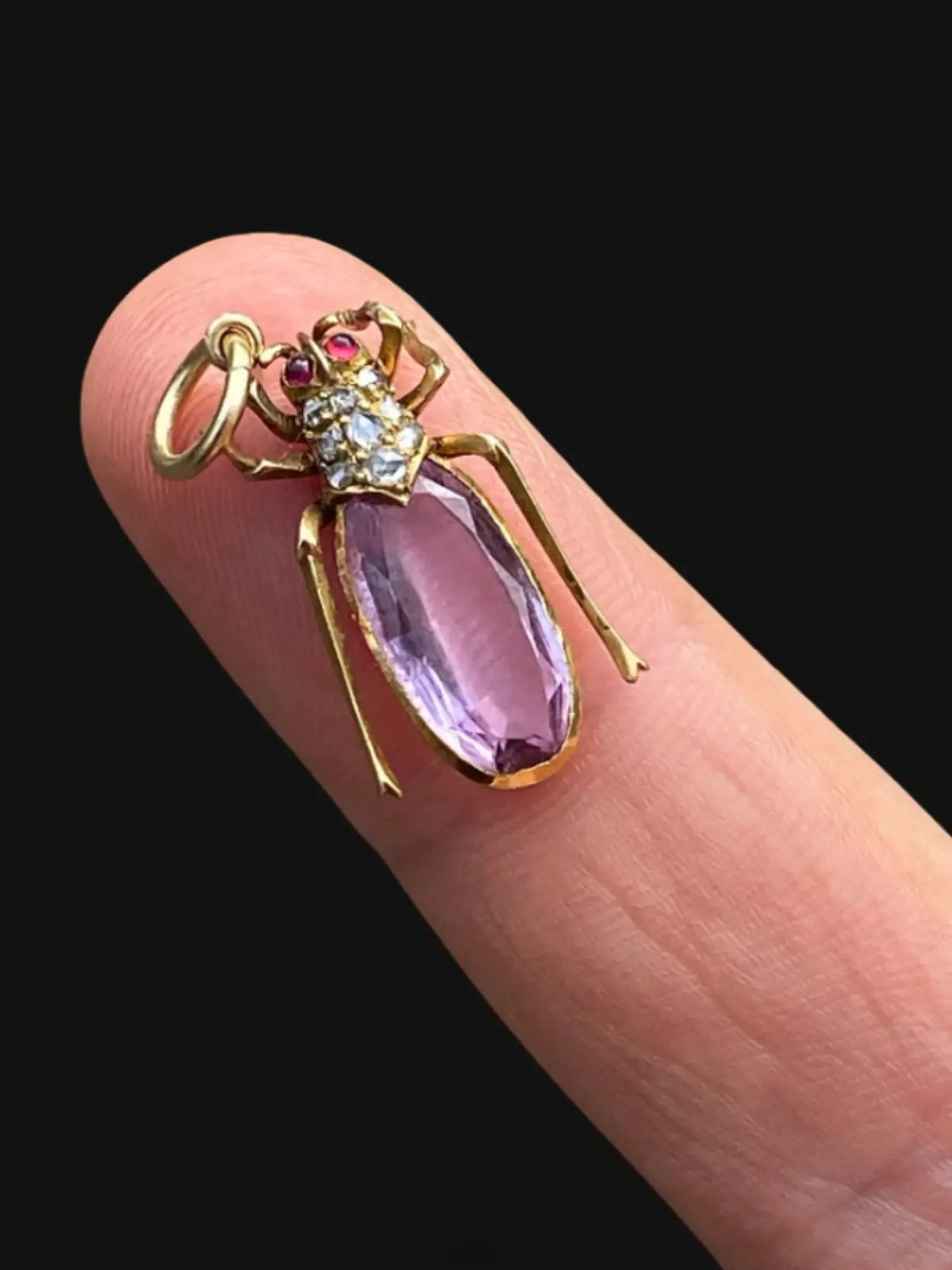 Vintage Cute Artificial Zircon Bee Pendant, Fashionable Elegant Versatile Jewelry Pendant, Stylish Design Accessory for All Occasions, Fashionable Charms