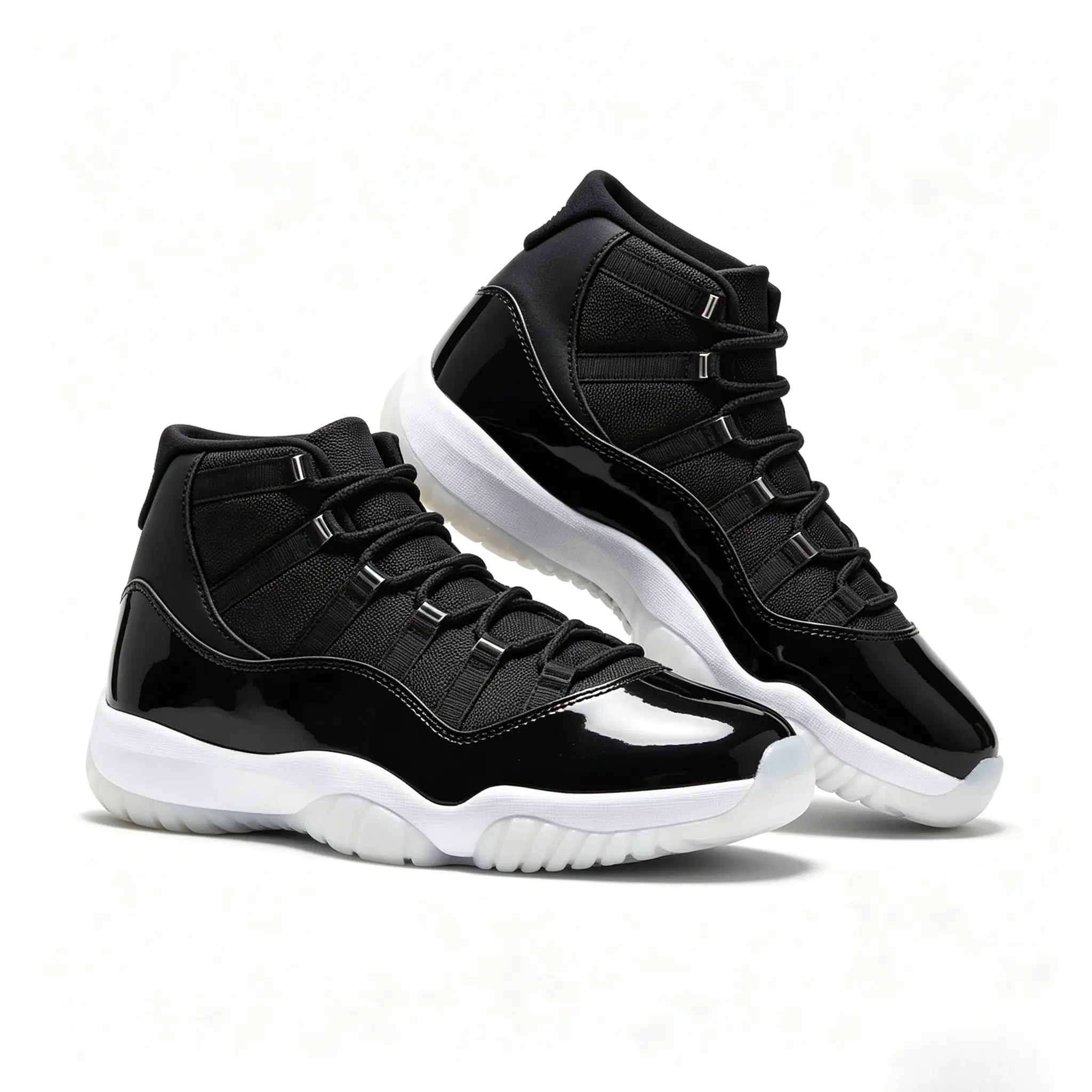 Glossy Patent Leather High Top Basketball Sneakers Men Women Transparent Ice Blue Outsole Cushion Sport Shoes Streetwear Casual Running Trainers All Match Non Slip High Ankle Skate Sneakers 6 Colorways  style sneaker  athletic dunk shoe