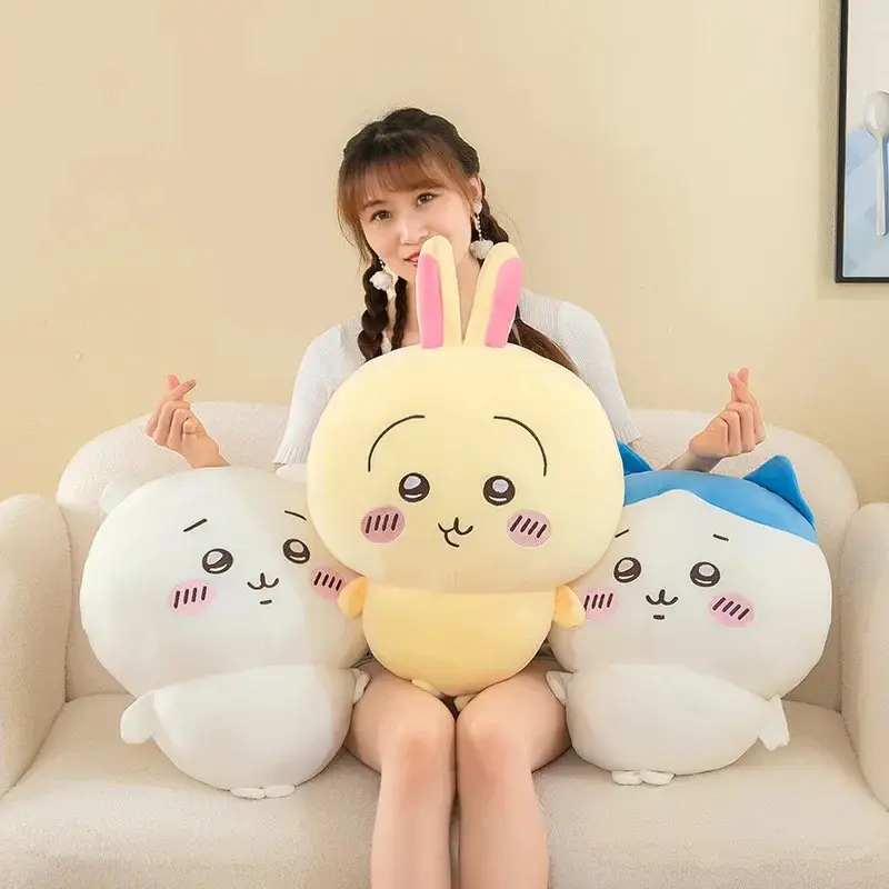 50cm Usagi Hachiware Cartoon Plush Toy - High-Quality Soft Filled Animal Character Stuffed Toy, Oversized Pillow, TV & Movies Themed Gift for 10-12 Years Old Girls