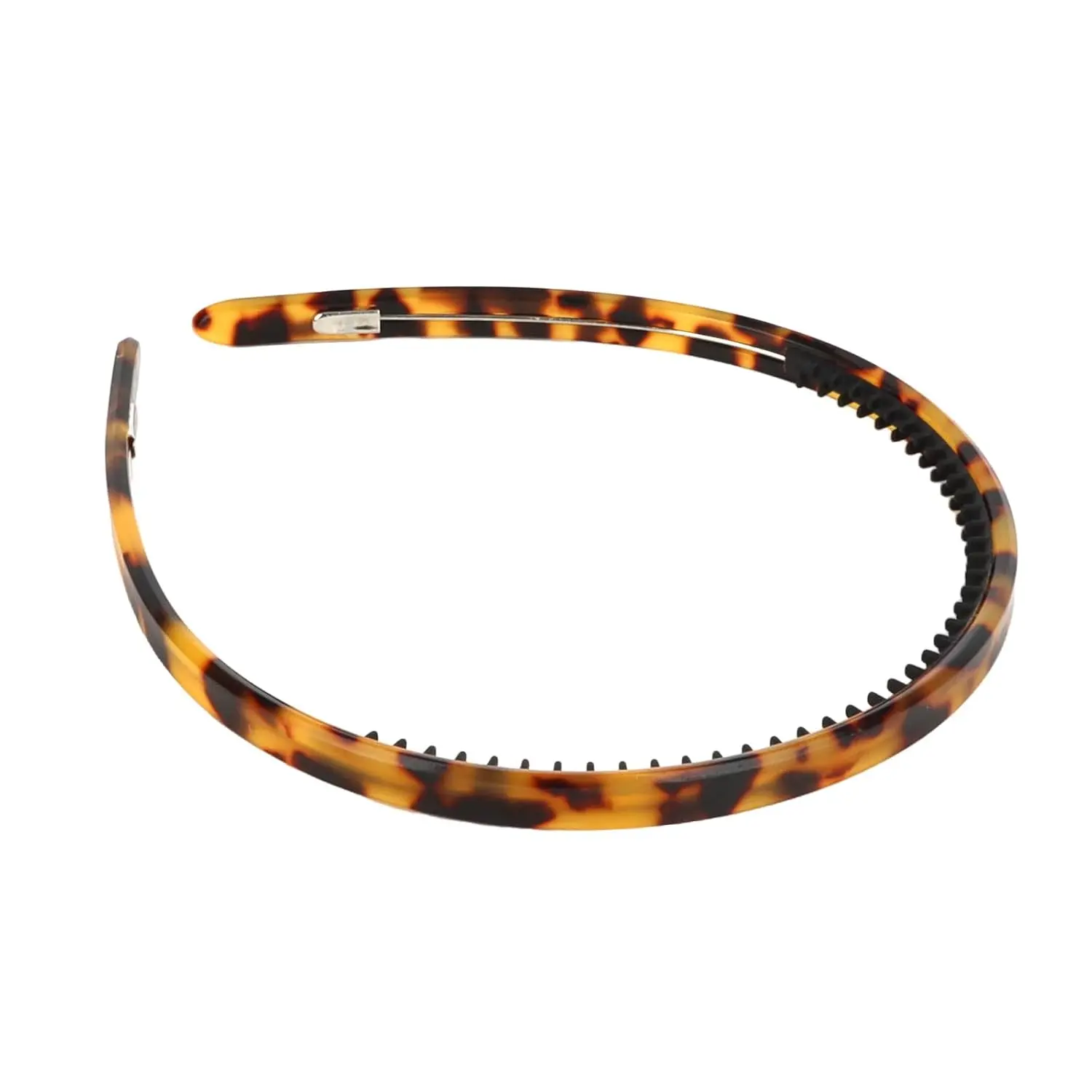 Tortoise Shell Headband Acetate Plastic Thin Headbands with  for Women and Girls Trendy Hair Bands(Leopard)
