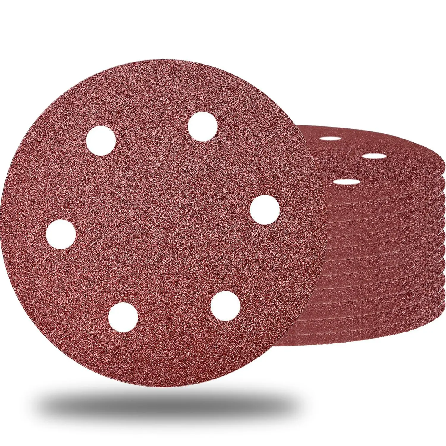 10 Pack 9 Inch 6 Hole 60 Grit Hook-and-Loop Drywall Sandpaper -  Oxide Sanding Disc for ‎9" Drywall Sander  Furniture Finishing