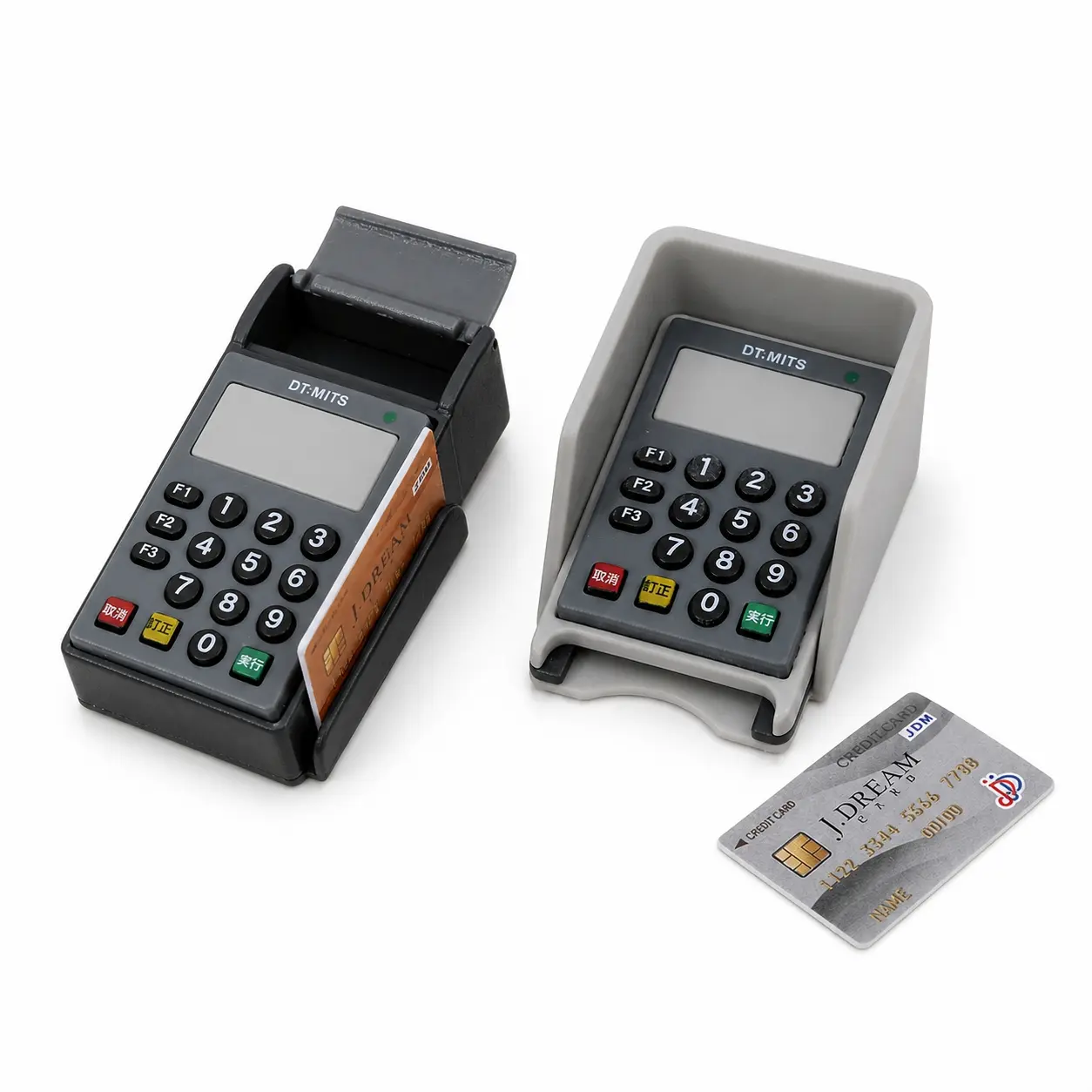 Dollhouse Cash Register POS Machine Model Supermarket Scene Pretend Play Toy Realistic Christmas Easter New Year Gift