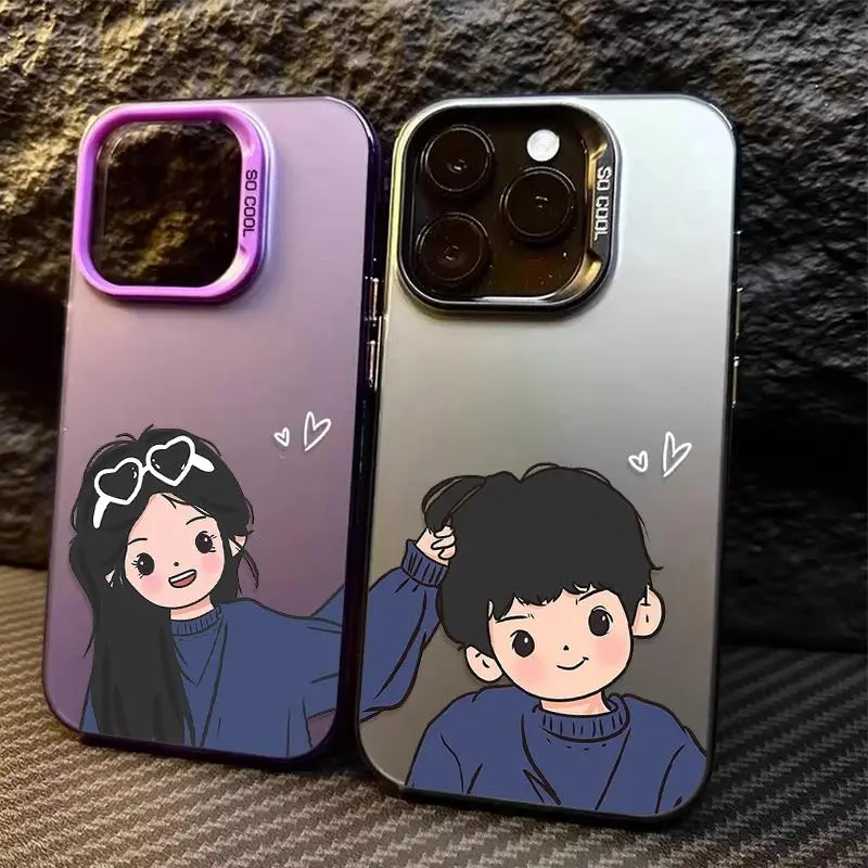 Matte Shockproof Durable TPU Phone Case - Casual Figure Concept Art Customized for iPhone 17,16,15,14,13,12,11 Pro Max,XS,X,XR,8,7 Plus,SE 2020, Accessories, Double Din