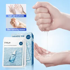 10pcs Hyaluronic Acid Moisture Mask, VC Brightening Face Mask, Deeply Nourishes Skin, Ideal for Travel and Daily Use