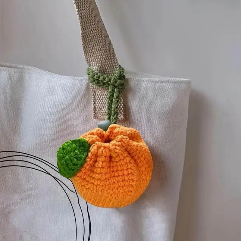 Women's Handmade Crochet Fruit Purse, Cute Mini Coin Wallet with Soft Knit Design, Aesthetic Small Storage Pouch for Cards, Coins and Essentials, Lightweight Travel Accessory and Unique Gift
