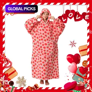 Oversized Wearable Blanket Hoodie for Women & Adults, Super Soft, Warm & Cozy with Giant Front Pocket, Perfect Christmas & Valentine's Day Gift
