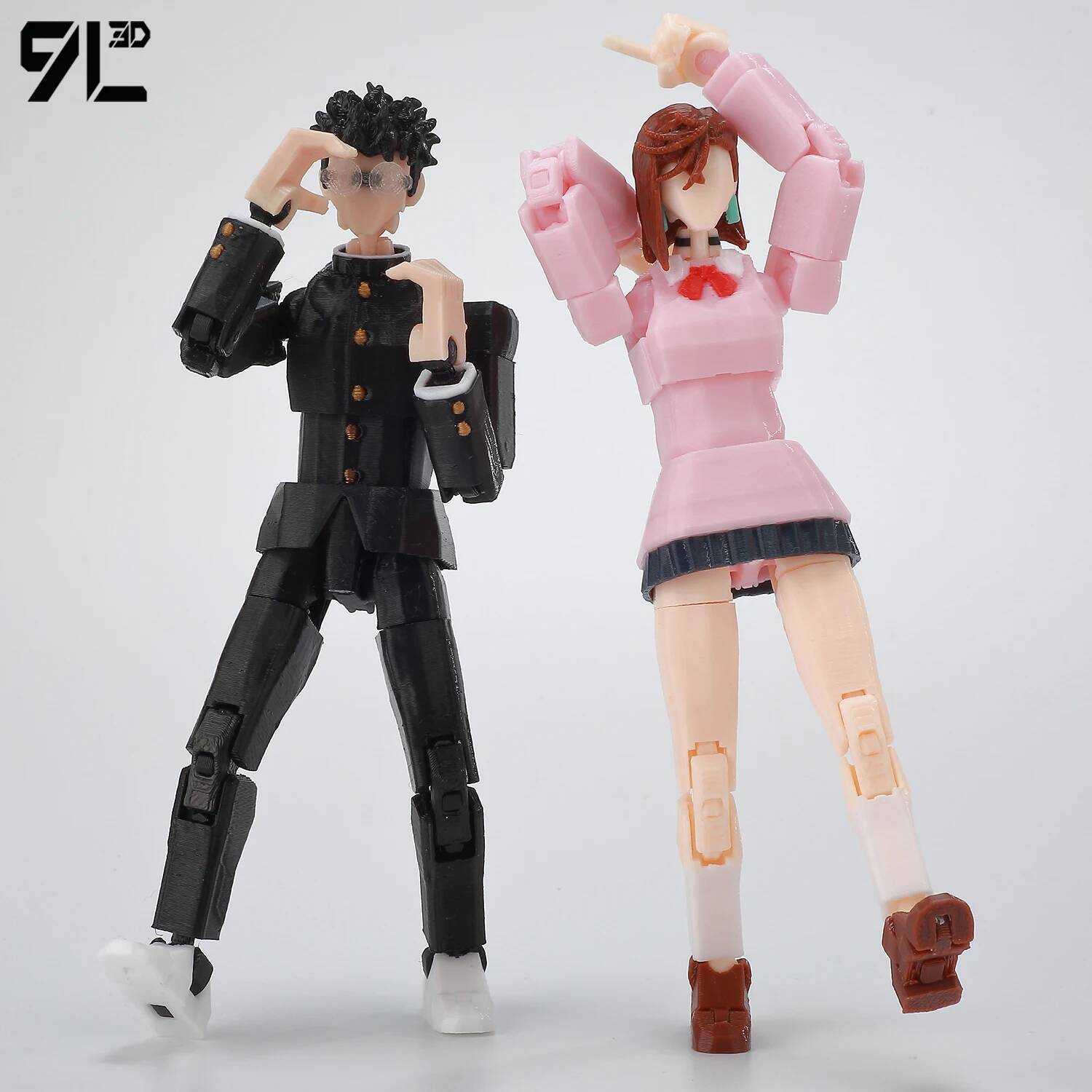 9L3D Multi-Jointed Articulated Dummy13 Lucky13  Printed Dandadan Takakura Ken & Chōtatsu Ko EvilKarān Anime Figure Display Model