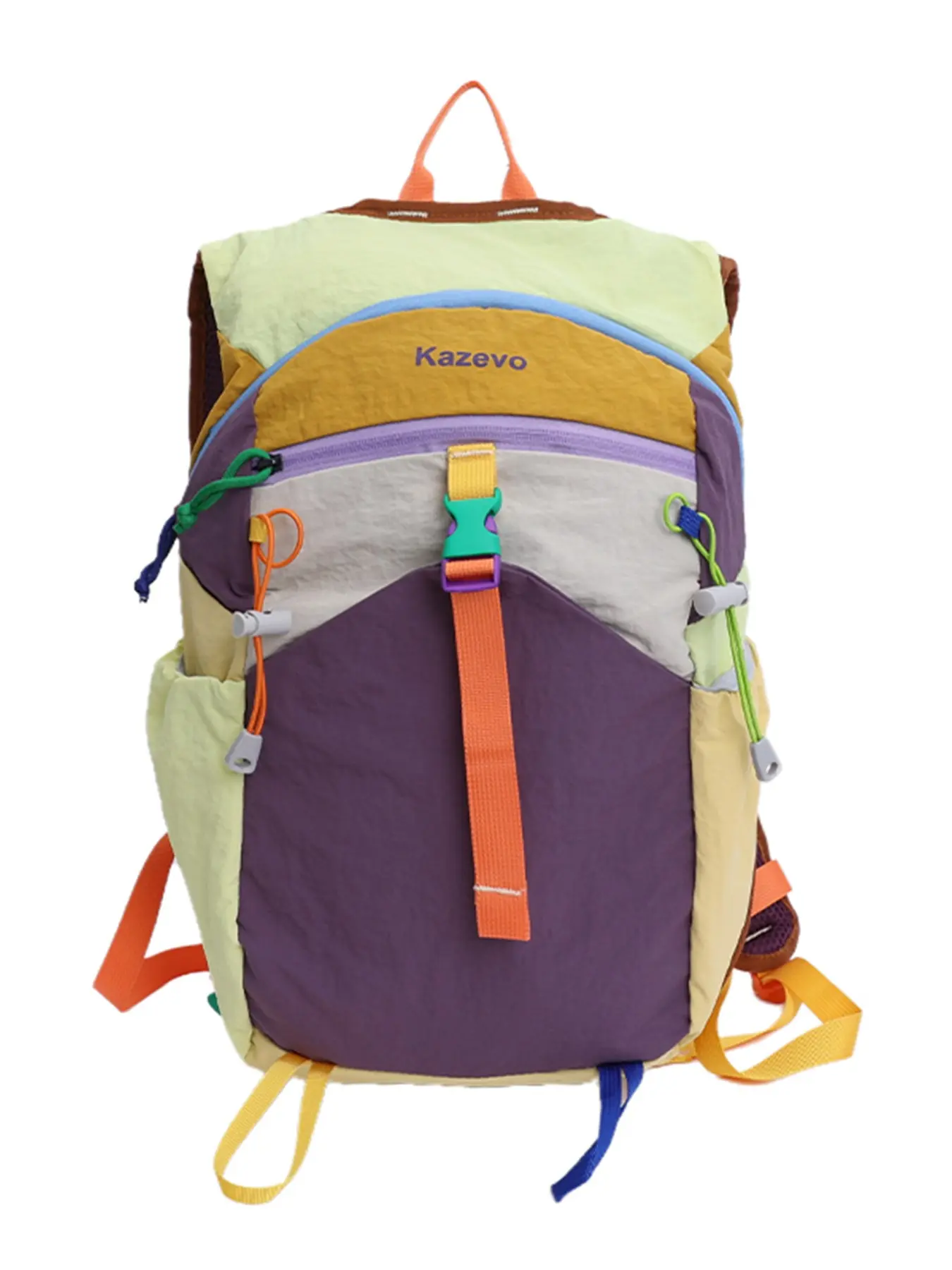 Neutral Dopamine Color Backpack, Large Capacity, Multi-Functional, Ideal for Hiking, Fitness, Cycling, Outdoor Travel, Waterproof Nylon, Foldable