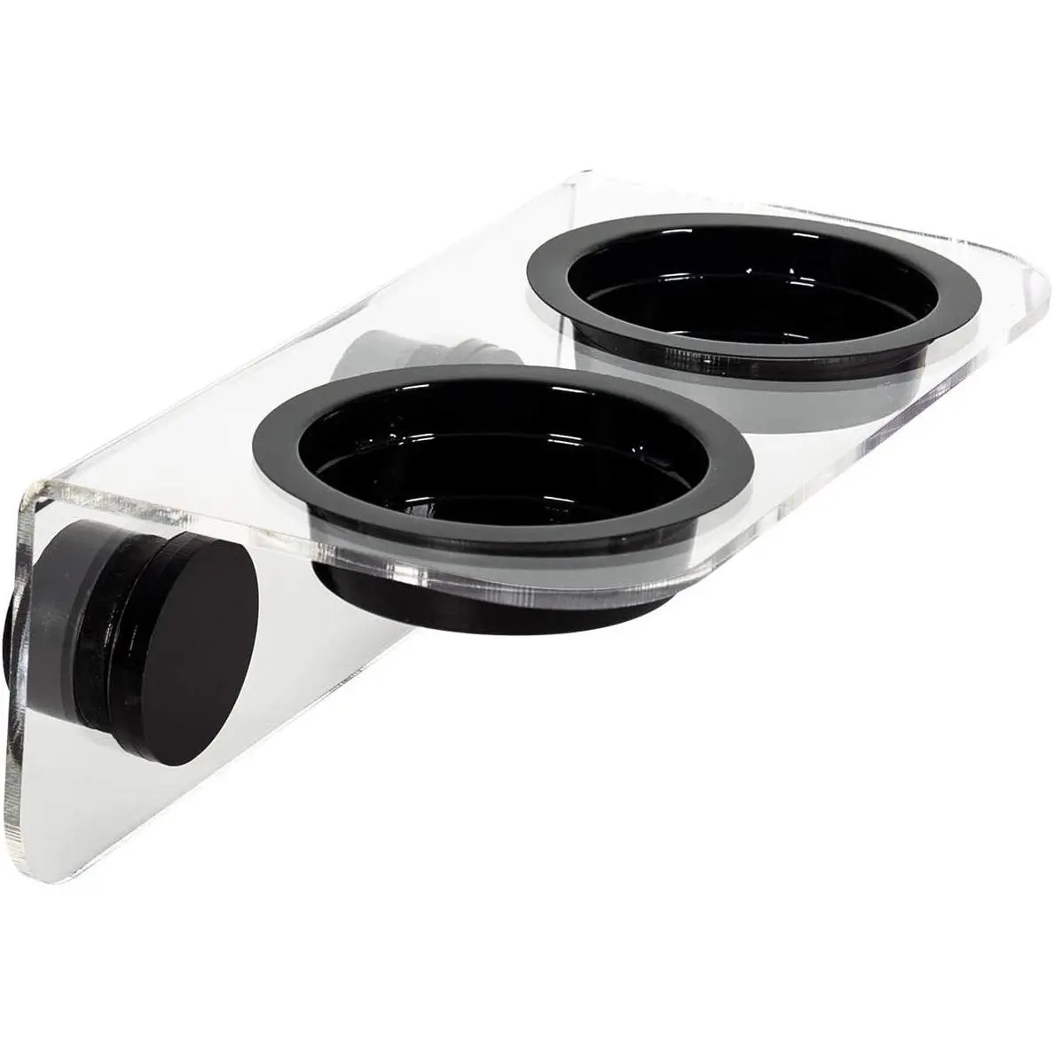 Magnetic Acrylic Reptile Ledge with 6 Cups - Reptile Food & Water Feeder Dish for Geckos, Iguanas, Chameleons (White)Gift