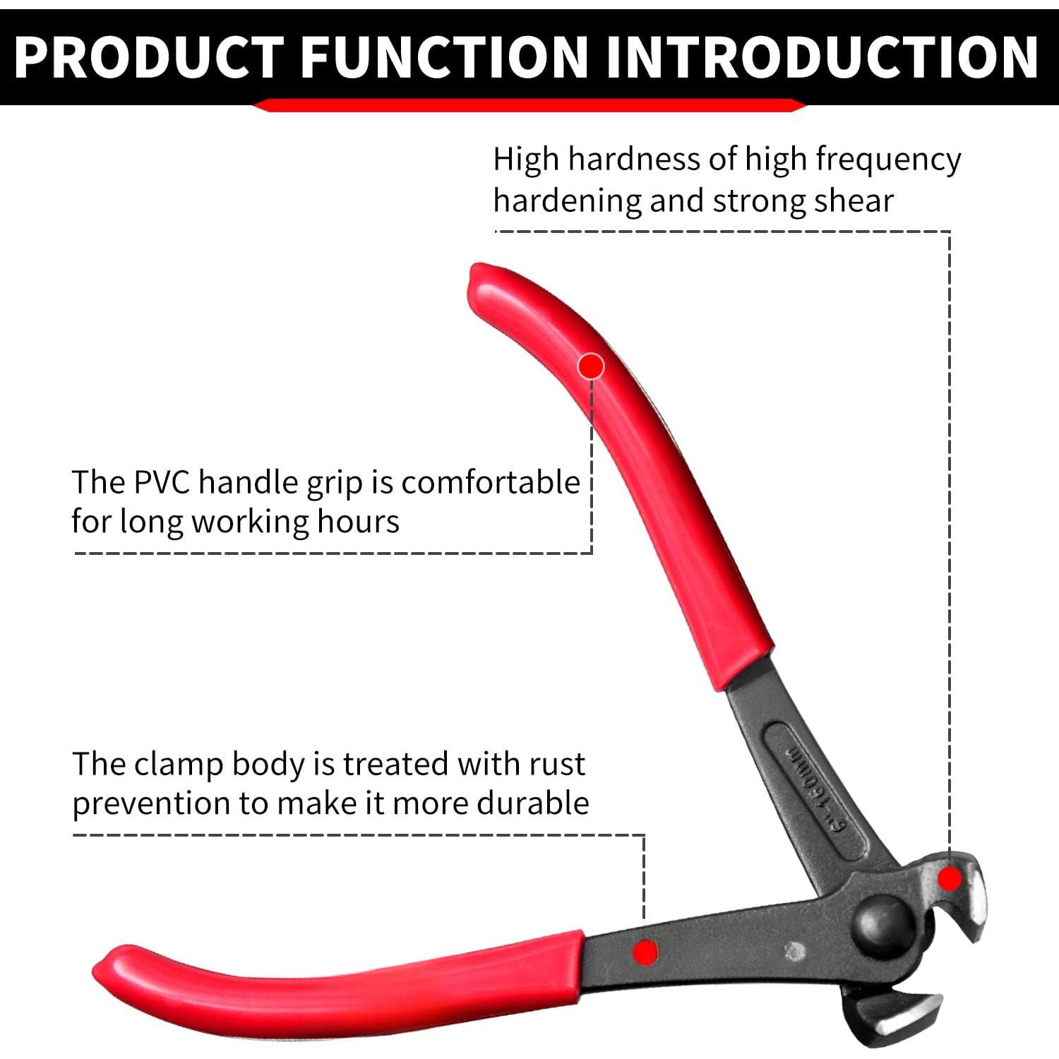 Puller, 7-inch Black Finish Chrome Vanadium Steel Carpenter's Pliers,End Pliers, for Staple Remover Tool or Flooring Installation Tools (7 inch) Puller, 7-inch Black Finish Chrome Vanadium Steel Carpenter's Pliers,End Pliers, for Staple Remover Tool or Flooring Installation Tools (7 inch)