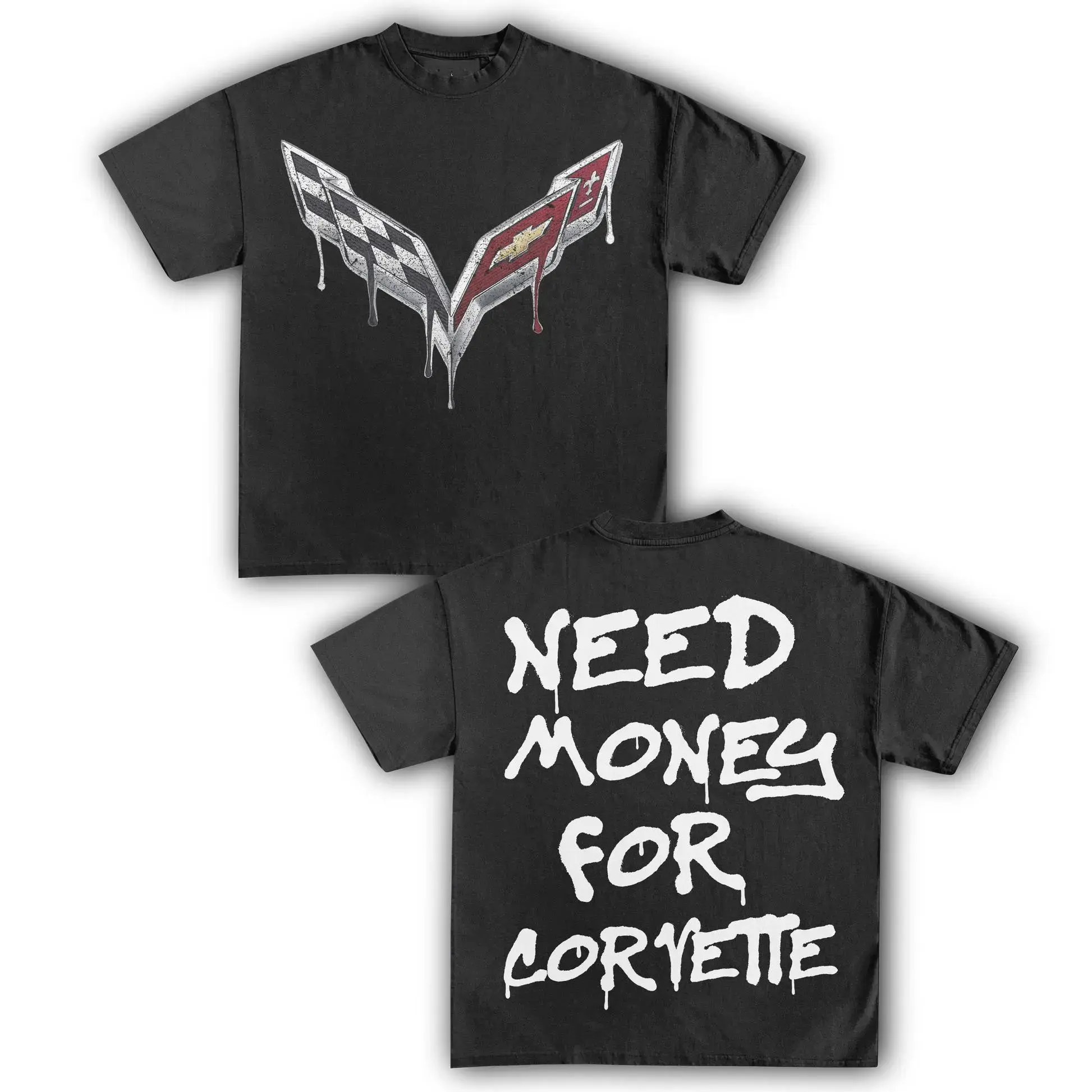 Women's "Need Money for Corvette" Graphic Casual T-Shirt, Stylish Everyday Tops