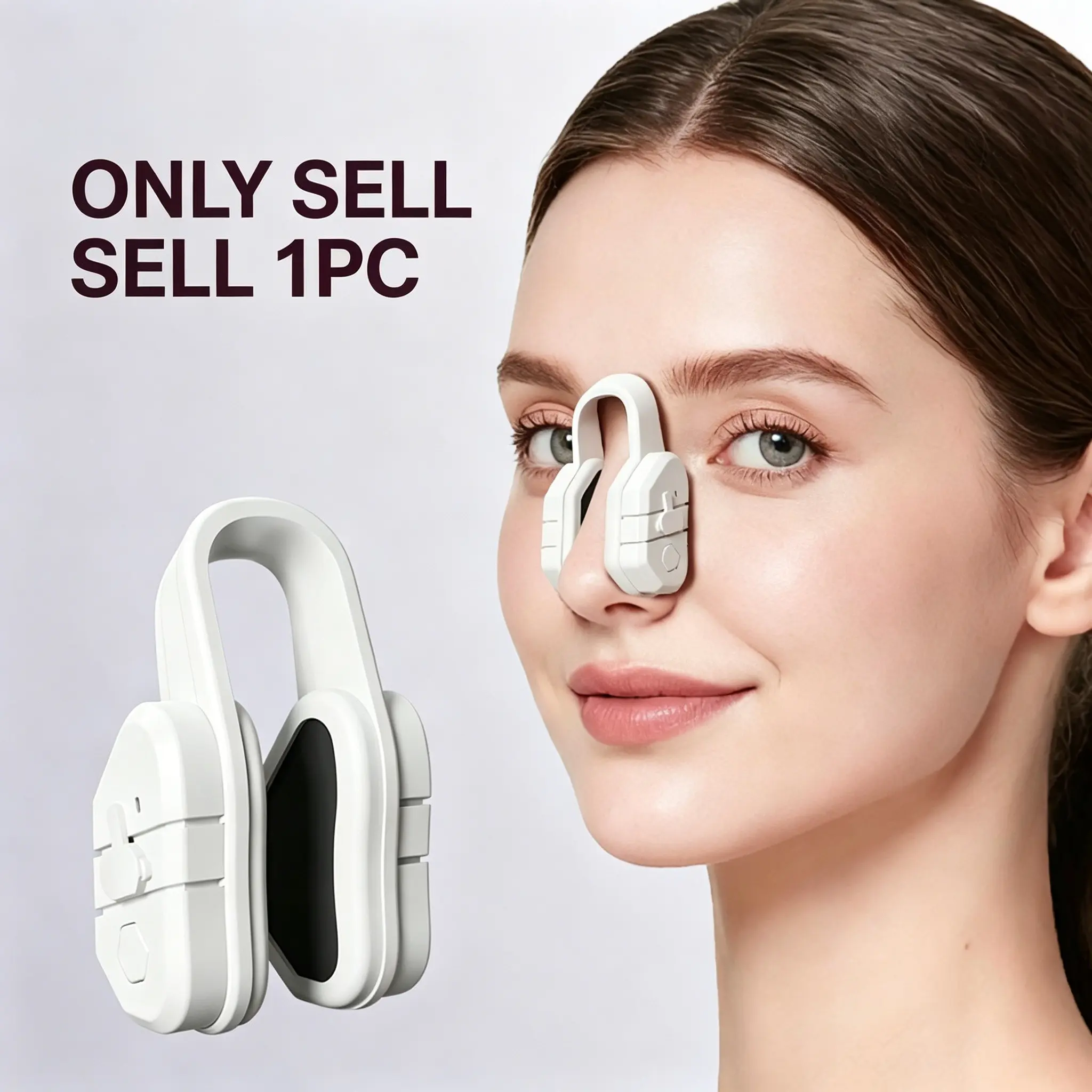EMS Microcurrent Nose Shaper Clip, Minimalist Portable Design, 5 Adjustable Vibration Gears, Nose Slimming Beauty Tool for Women, Facial Shaping Tool