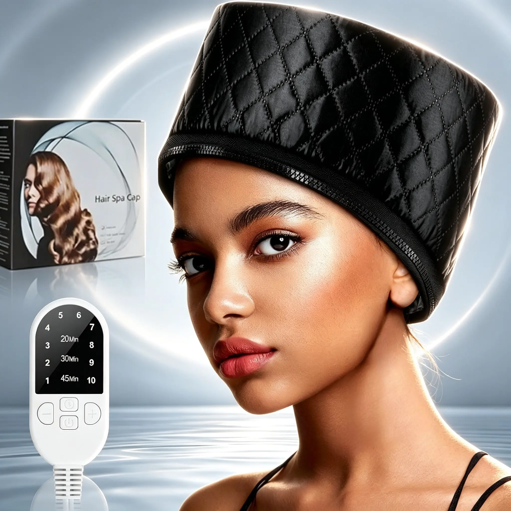 Adjustable Temperature Steam Cap for Deep Conditioning, Heat-Activated Hair Treatment, Perfect for Winter Gifts, Enhances Hair Health