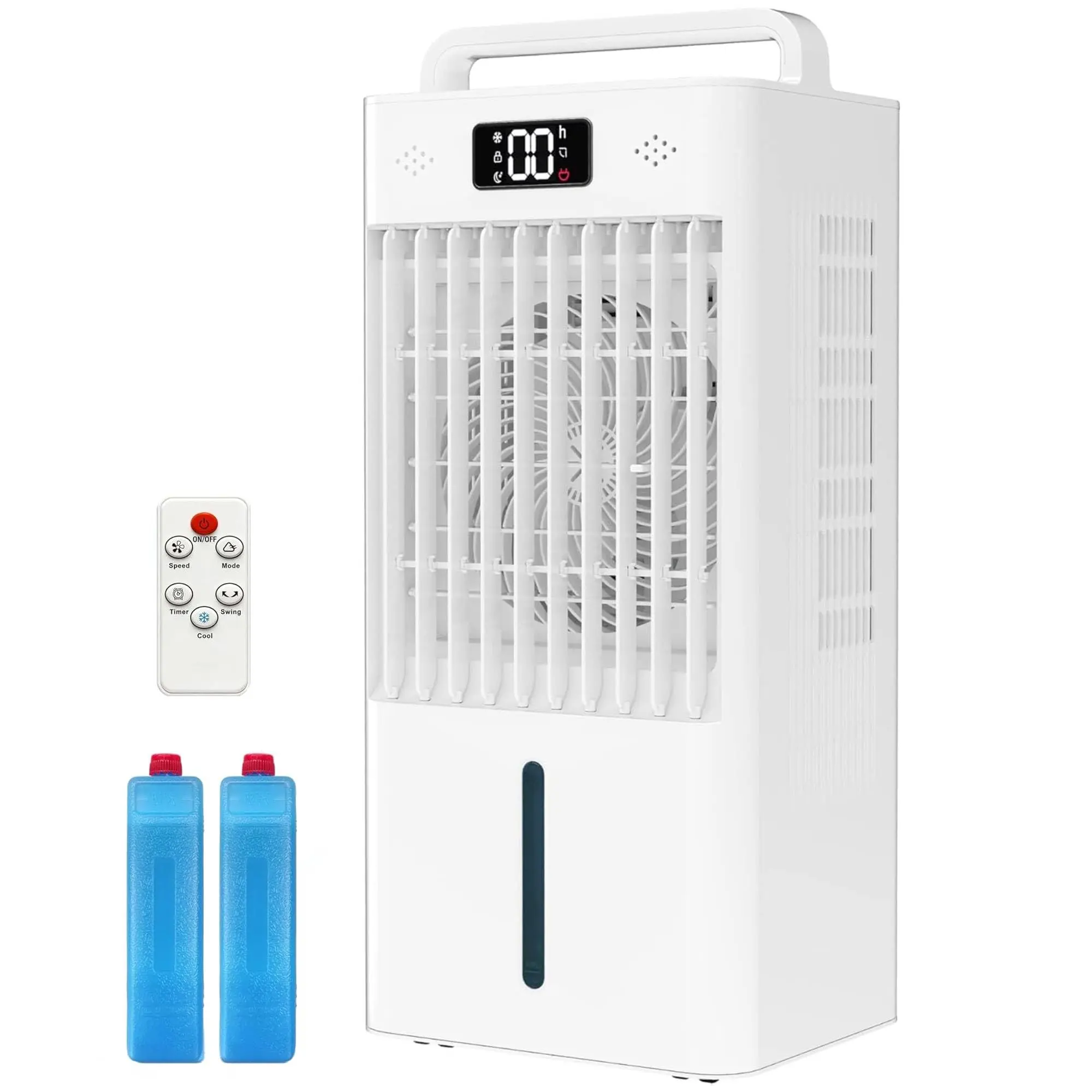 Portable Evaporative Air Cooler with Remote Touch Control 10L White