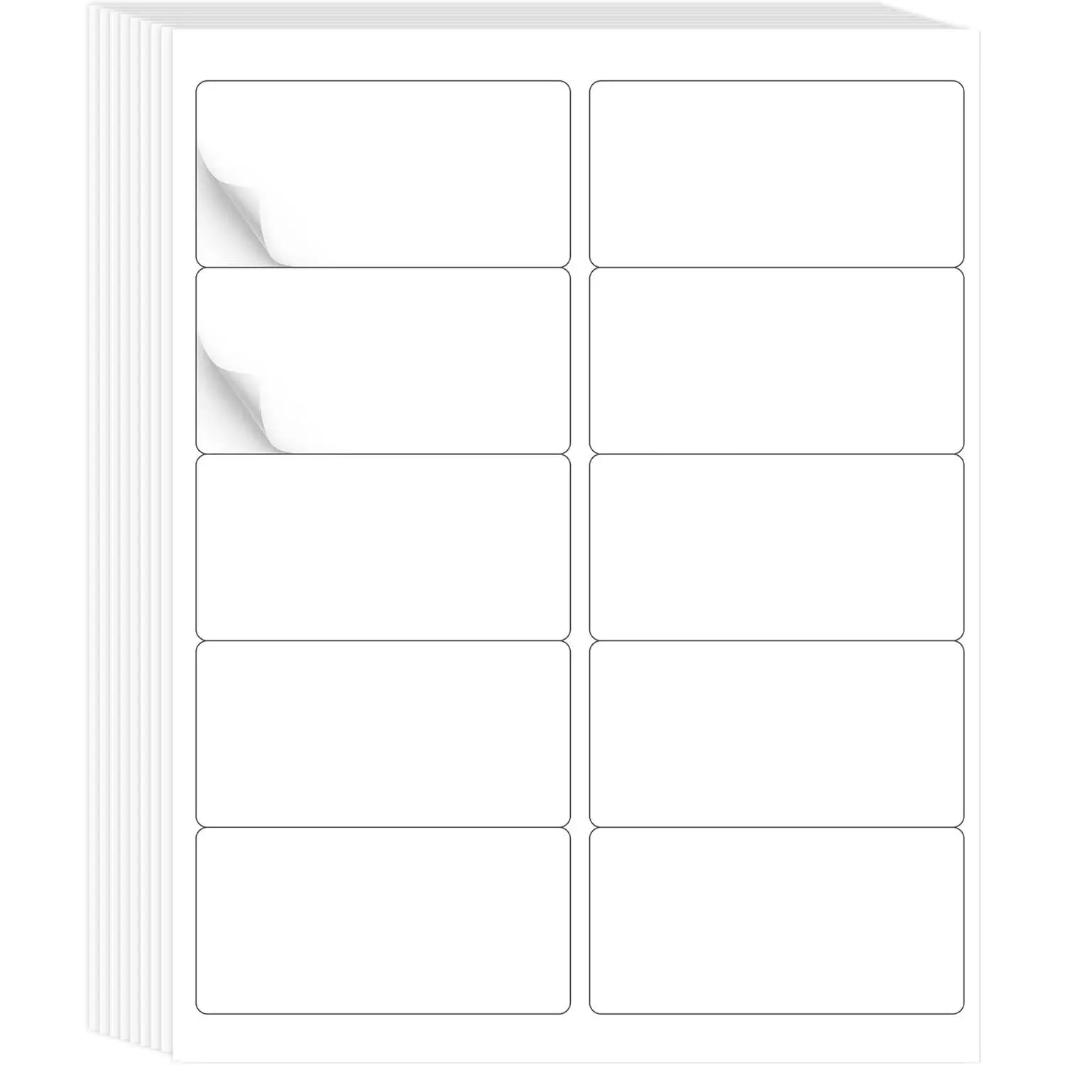 2" x 4" Label Stickers, Printable White 10 per Sheets Total 300 Labels, for Laser/Inkjet Printing - Matte (300 Labels)