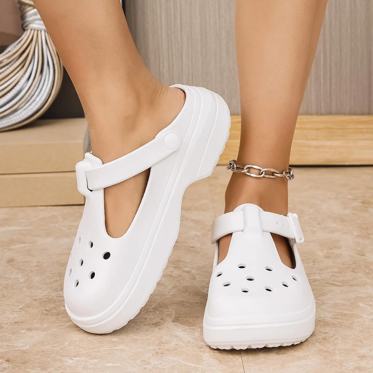 2025 Women's Summer Mary Jane Clogs EVA One-piece Slippers Sandals Footwear