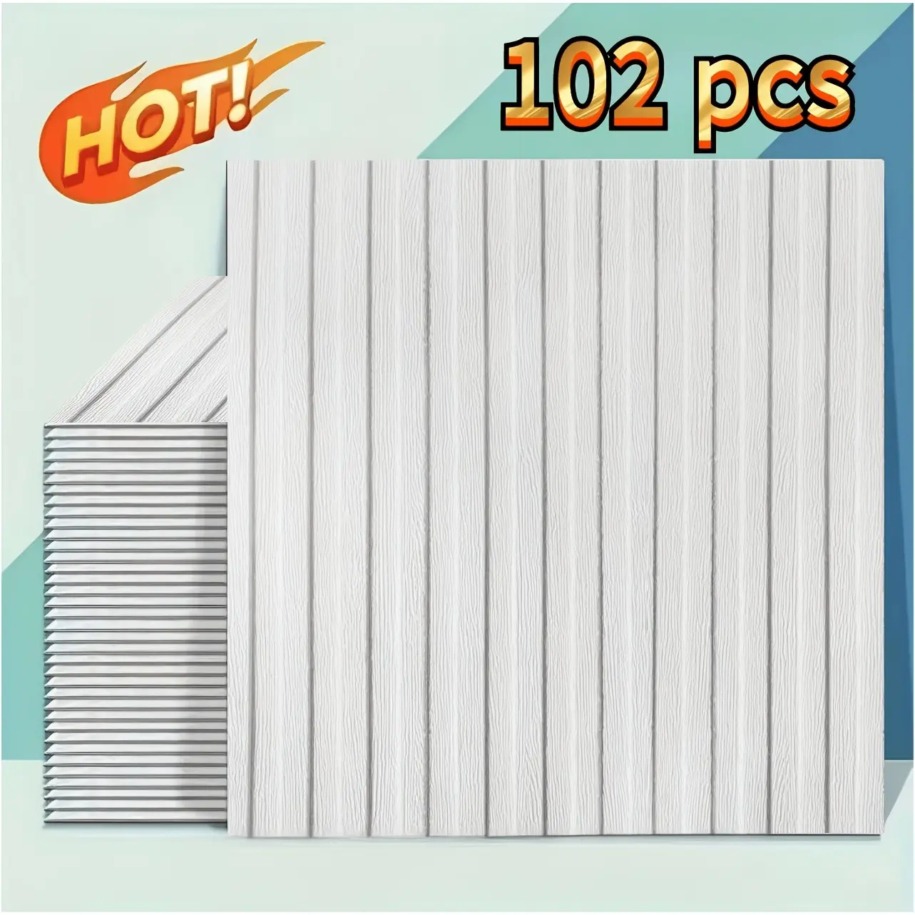 102pcs Self Adhesive Wall Paper Board, Wallpaper Sticker for Living Room, Bedroom, Bathroom, Modern Decor Style, Includes Installation Tools