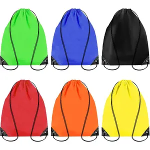 6PCS Drawstring Backpack - Drawstring Gym Bag Waterproof Bags Bulk String Backpack Sports Cinch Bags String For Gym, Sports, Storage, Travel, Camp, Sturdy and DurableGift.